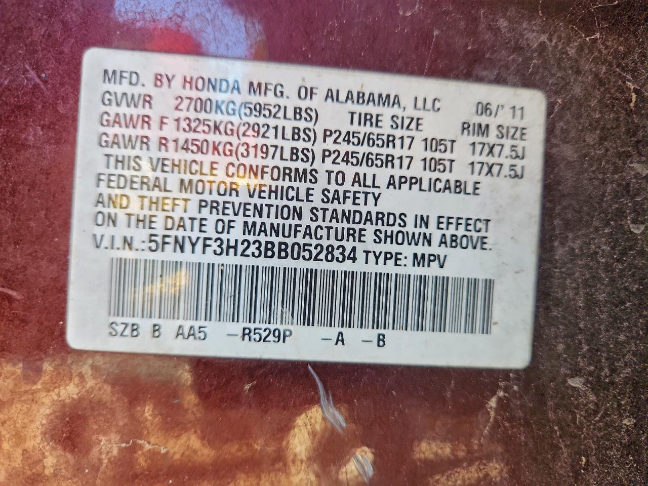 Honda Pilot Lx Image 13