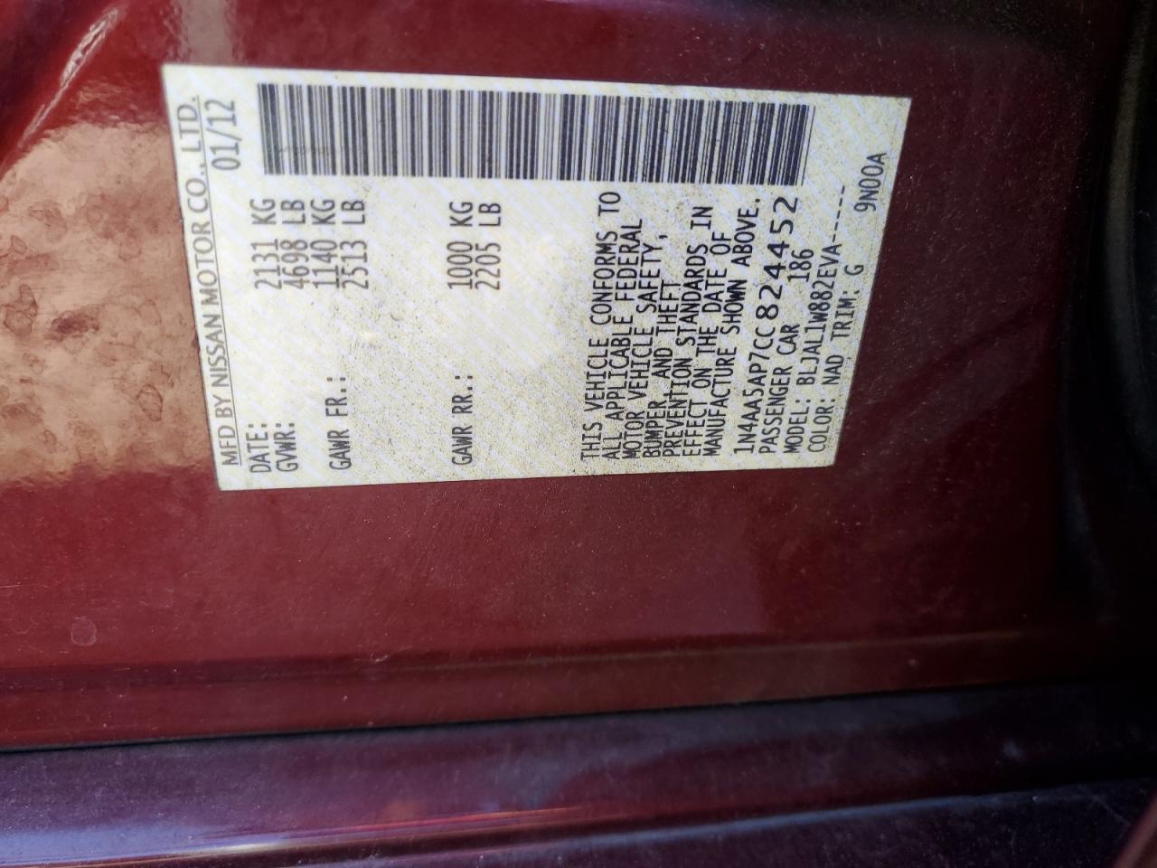 Nissan Maxima S Image 10