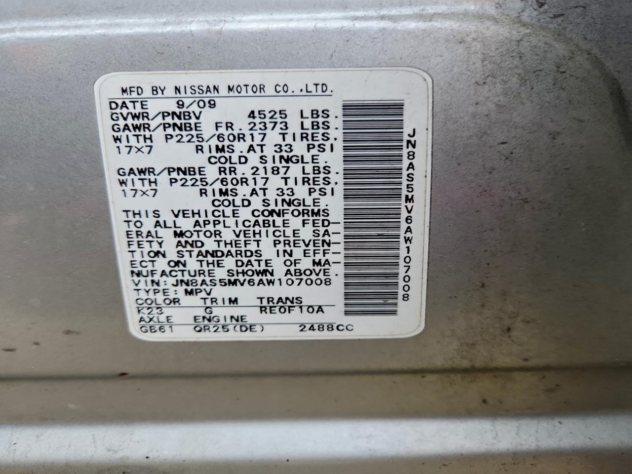 Nissan Rogue S Image 13