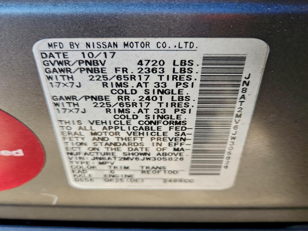 Nissan Rogue S Image 8