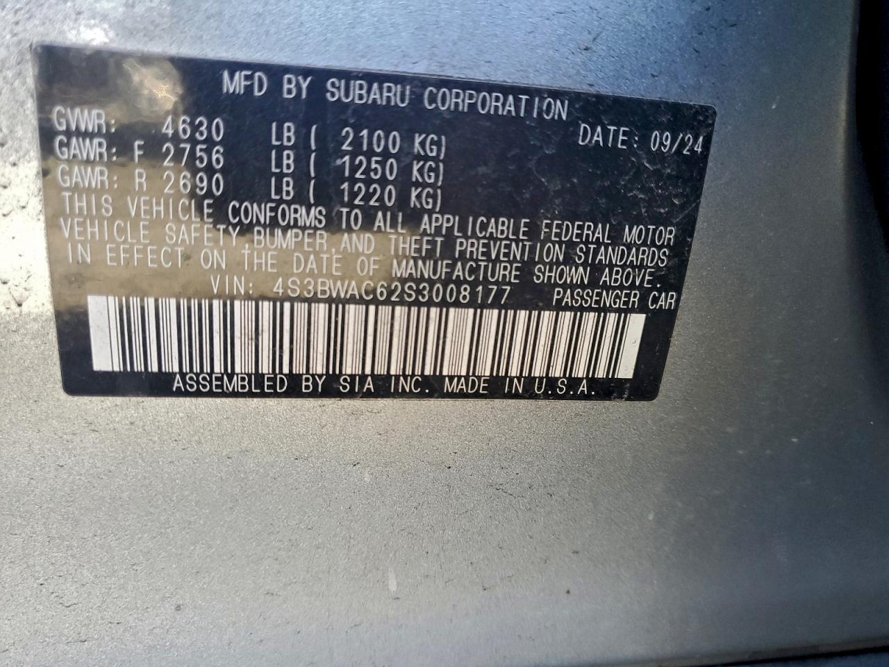 Subaru Legacy Premium Image 8